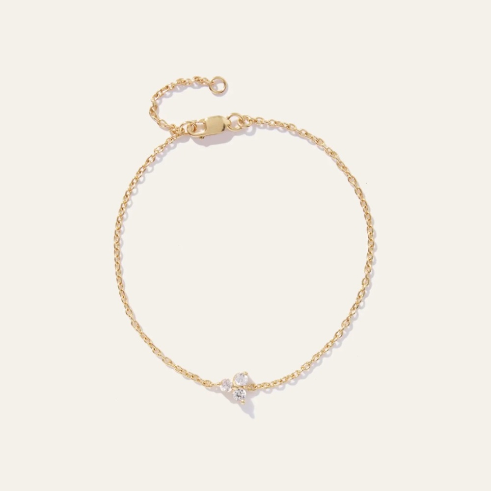 White Sapphire Triad Bracelet